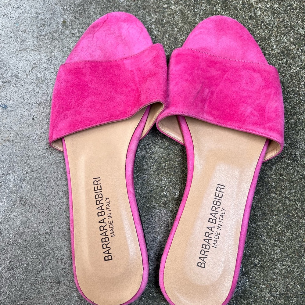 Barbara Barbieri Fuchsia Suede Women's Sandals